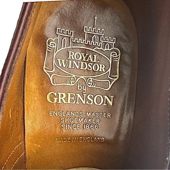 Grenson Royal Windsor Wingtip Balmoral Shoes Men’s 10 D Brown Made in England - Picture 10 of 10